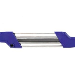 Chainsaw Sharpening File Kit, Metal Chain Sharpener Tool with 13/64″ Round Files and Flat File, Fits 3/8″ & .404″ Chains – Blue