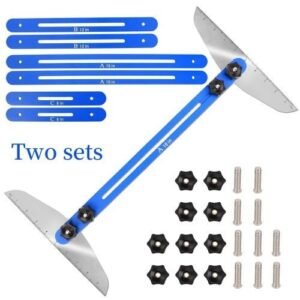 Home Stair Decoration Tools Stair Measuring Ruler – Blue, 2set
