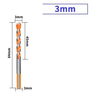 6mm-12mm Electric Tools Diamond Drill Bit Hammer Concrete Ceramic Tile Metal Drill Bits Round Shank DIY Wall Hole Saw Drilling – 3MM