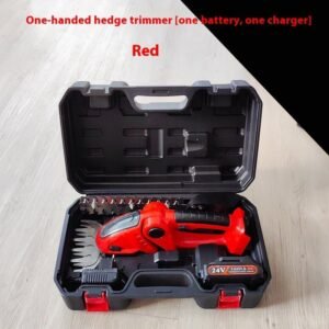 Electric Hedge Shears Dual-purpose Rechargeable Pruning Shear Mower – Red Packed In Plastic Box, EU