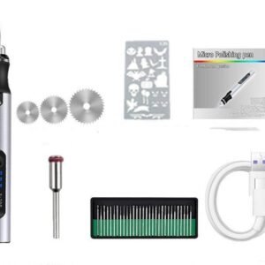 Wireless Jade Carving Machine Polishing Engraving Tool Electric Polishing Pen – Silver