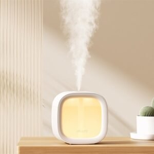 Cube Humidifier for Bedroom | Quiet USB Air Humidifier – Glacier White