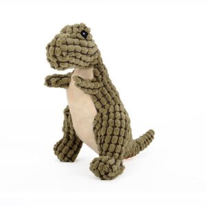 Dinosaur Squeaky Dog Toy – Plush Interactive Chew Toy for Dogs
