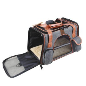Petarn Dog Car Seat Carrier for Small Dogs, Portable, Oxford Cloth, 45 × 24 × 28 cm
