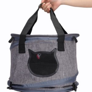 Petarn Foldable Pet Carrier Bag for Cats & Small Dogs, Up to 39.7 lbs, Breathable Oxford Cloth, Washable