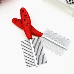 Double-Sided Pet Grooming Comb for Cats & Dogs – Deshedding Brush
