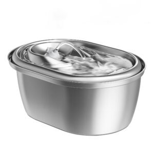 Stainless Steel Cat Water Fountain, 3L Automatic Pet Dispenser