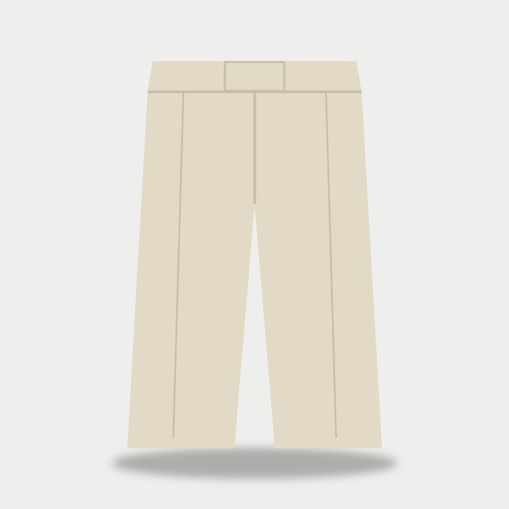 Men's White Corduroy Straight Leg Casual Pants