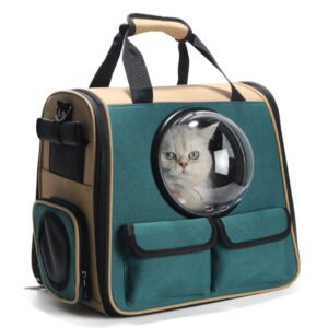 Petarn Pet Backpack Carrier for Cats & Dogs, Up to 33 lbs, Breathable Oxford Fabric, Medium-Hard